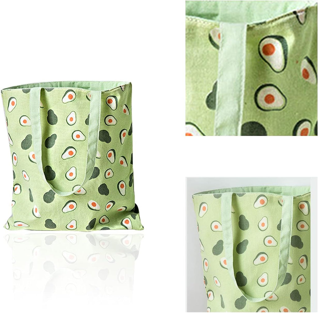 Double-sided recycled bag, cotton bag, shoulder canvas shoulder bag for women, children, girls, 40 cm x 36 cm
