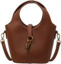 Women Bucket Bag PU Leather  Bag Fashion Shoulder Crossbody Bag Vintage Tote Bag Small Handabg Purse