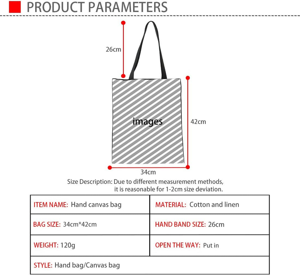 Women Shoulder Bag Canvas Bag for Women Girls School Bag Beach Handbag Shopper Bag Lightweight Handbag