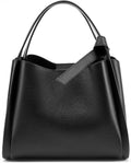 Bucket Bags for Women, Genuine Leather Handbags Small Crossbody Purses, Shoulder Bags with an Adjustable Strap