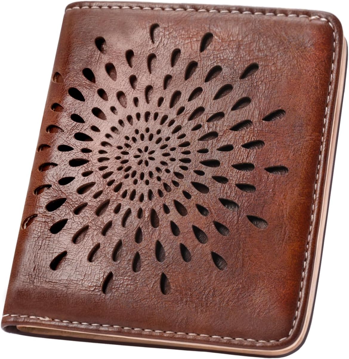 Womens Wallet, Slim Small Wallet for Women Men  Wallet Women Sunflower Leather ID Credit Card Holder whit Zipper Coin Pocket Bifold Compact Wallet